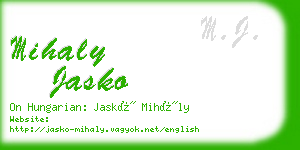 mihaly jasko business card